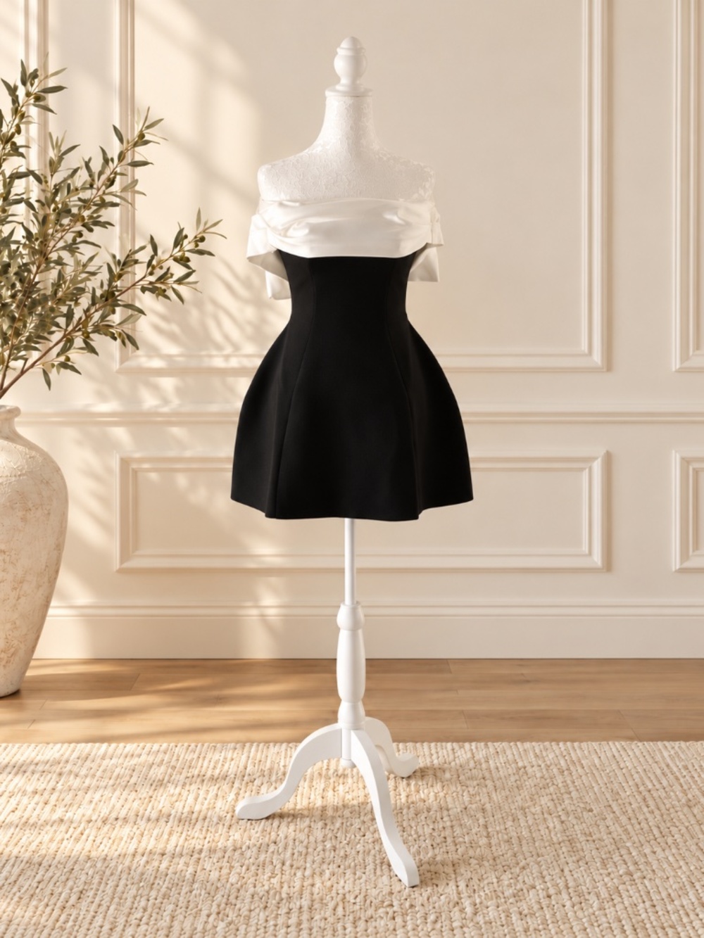 Babyboo XS Delta Mini Dress - BLACK/WHITE